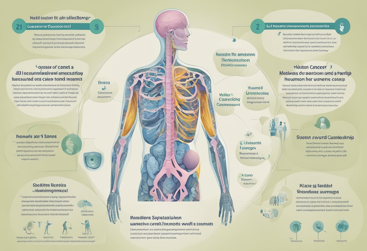 A digital illustration depicting a pamphlet mockup showcasing a medical explanation chart.