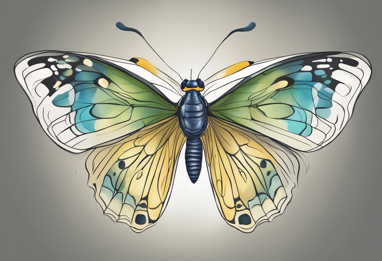 A digital illustration of a butterfly