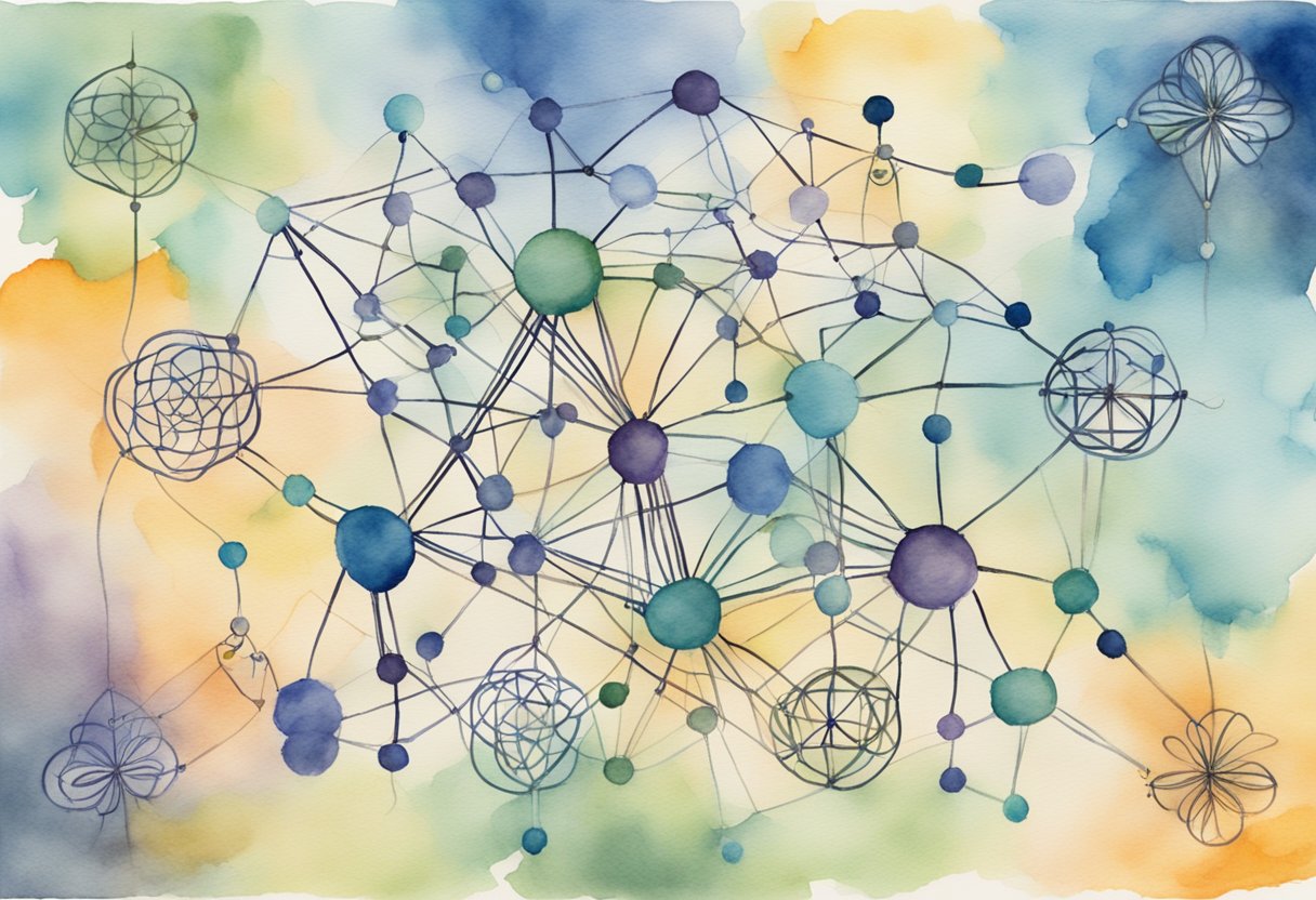 A digital watercolor names intertwined 