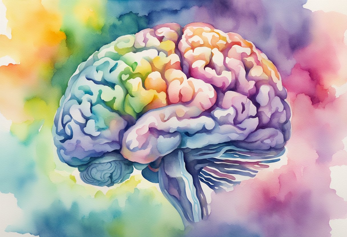 A colorful brain scan shows areas lighting up during gratitude practices, with a cancer thriver in the background