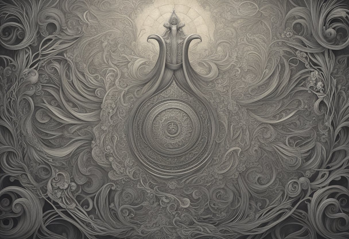 A figure stands apart, surrounded by a barrier of swirling emotions. A sense of strength and resilience emanates from within