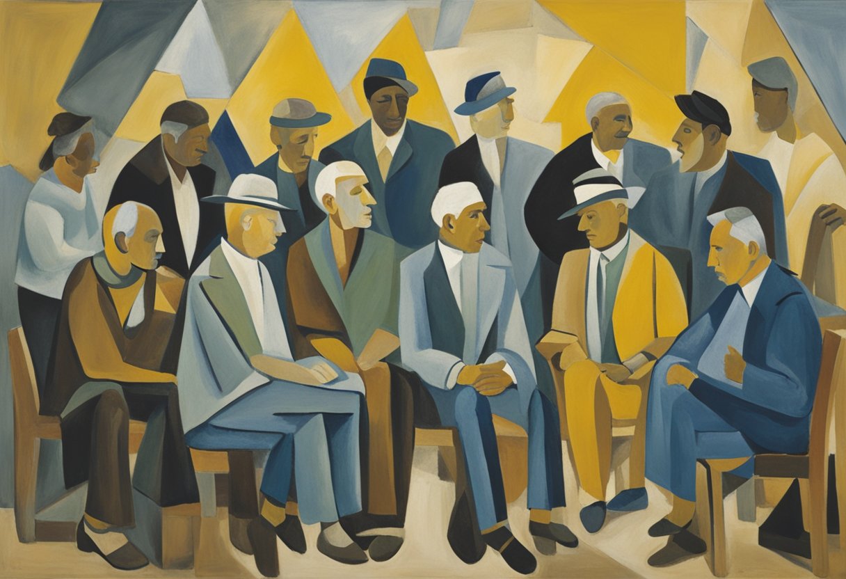 A group of survivors gather for mentoring, symbolizing growth and support in overcoming cancer