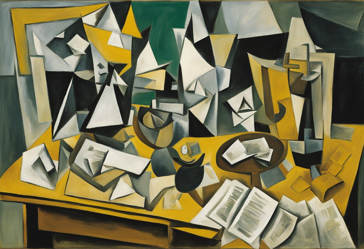 A cluttered desk with four quadrants labeled "Urgent and Important," "Not Urgent but Important," "Urgent but Not Important," and "Not Urgent and Not Important."