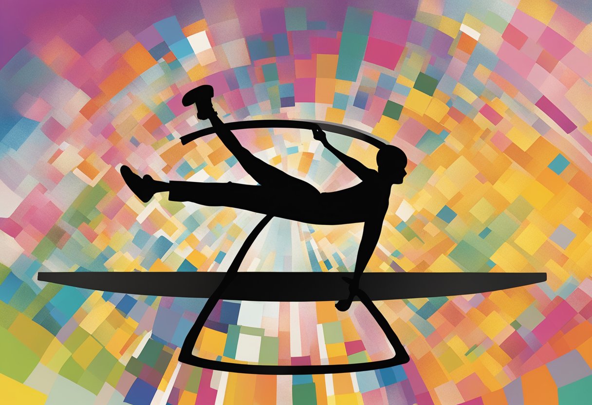 A person performs balance exercises, representing cancer survivorship through physical activity diversity