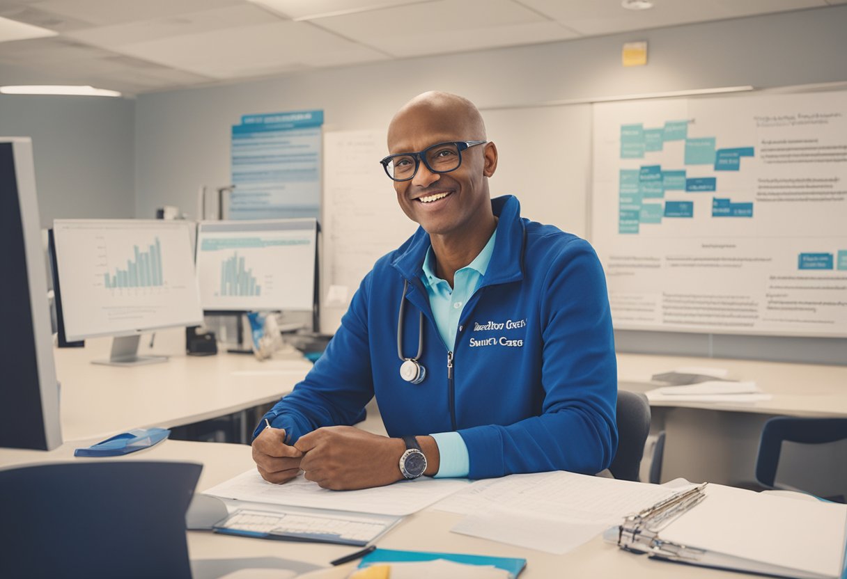 A male cancer survivor sets SMART goals for survivorship care