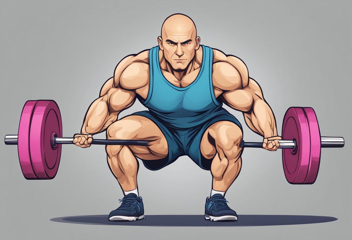 A male cancer warrior lifting weights with determination and focus