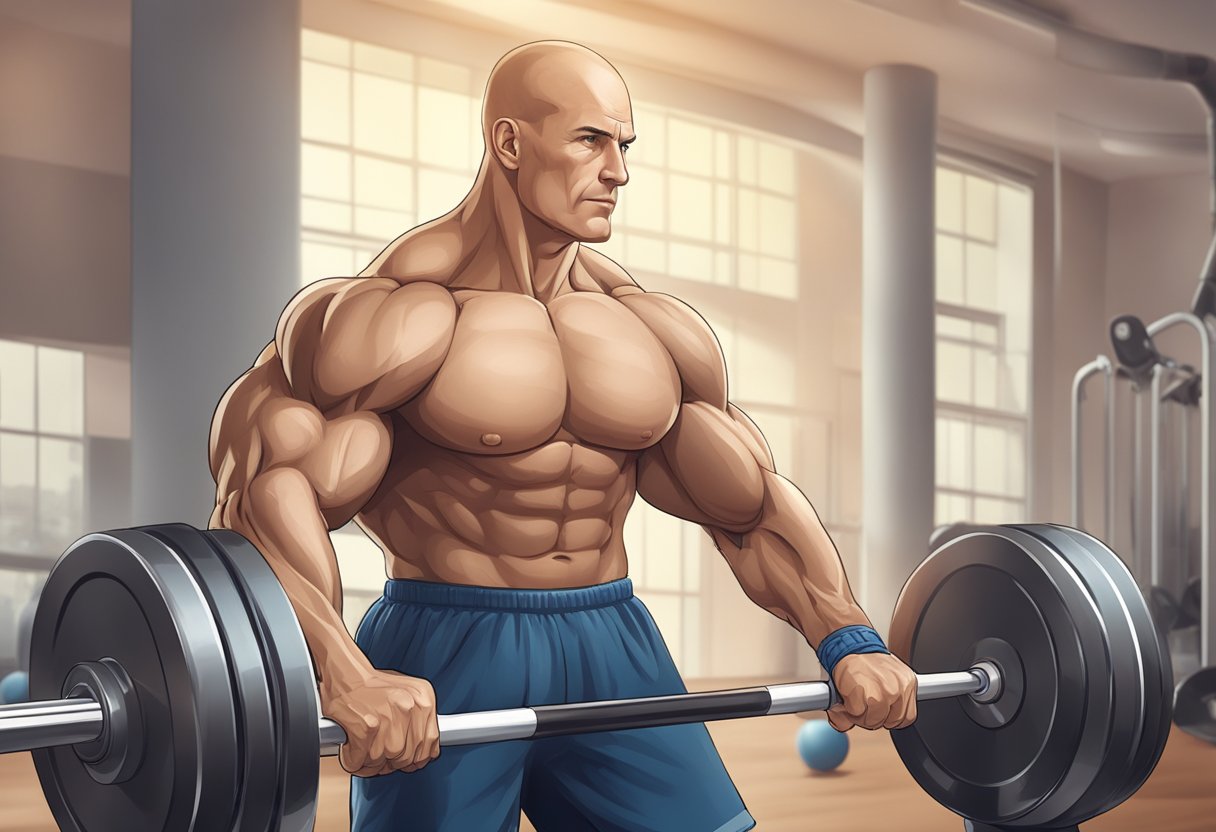 A male cancer warrior engages in strength training, improving his physical well-being and health