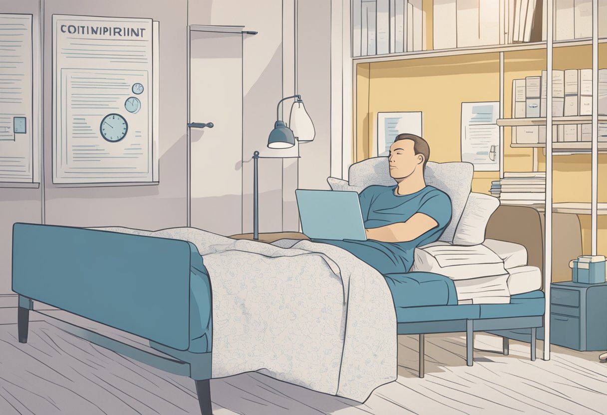 A researcher reviews data on sleep improvement goals for cancer thrivers in an ongoing study