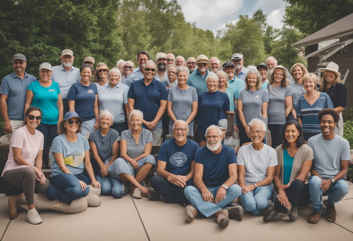 A man reflects on his cancer journey, surrounded by supportive friends and family, feeling grateful for his strength and resilience