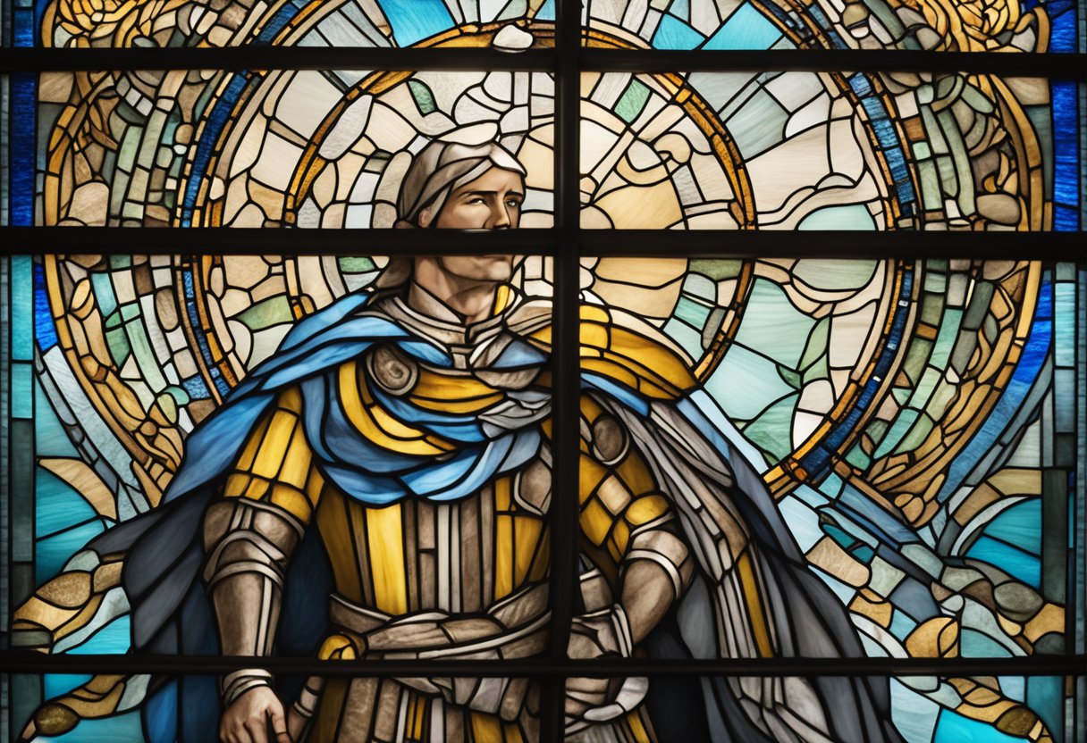 A male cancer warrior confidently accepts help, standing tall and strong