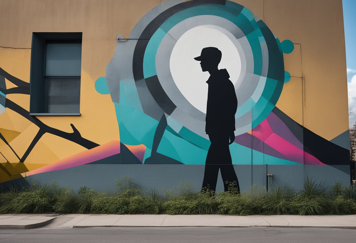 A figure stands tall, facing a looming shadow. Courage radiates from their stance, symbolizing the triumph over dependency fears in the battle against cancer