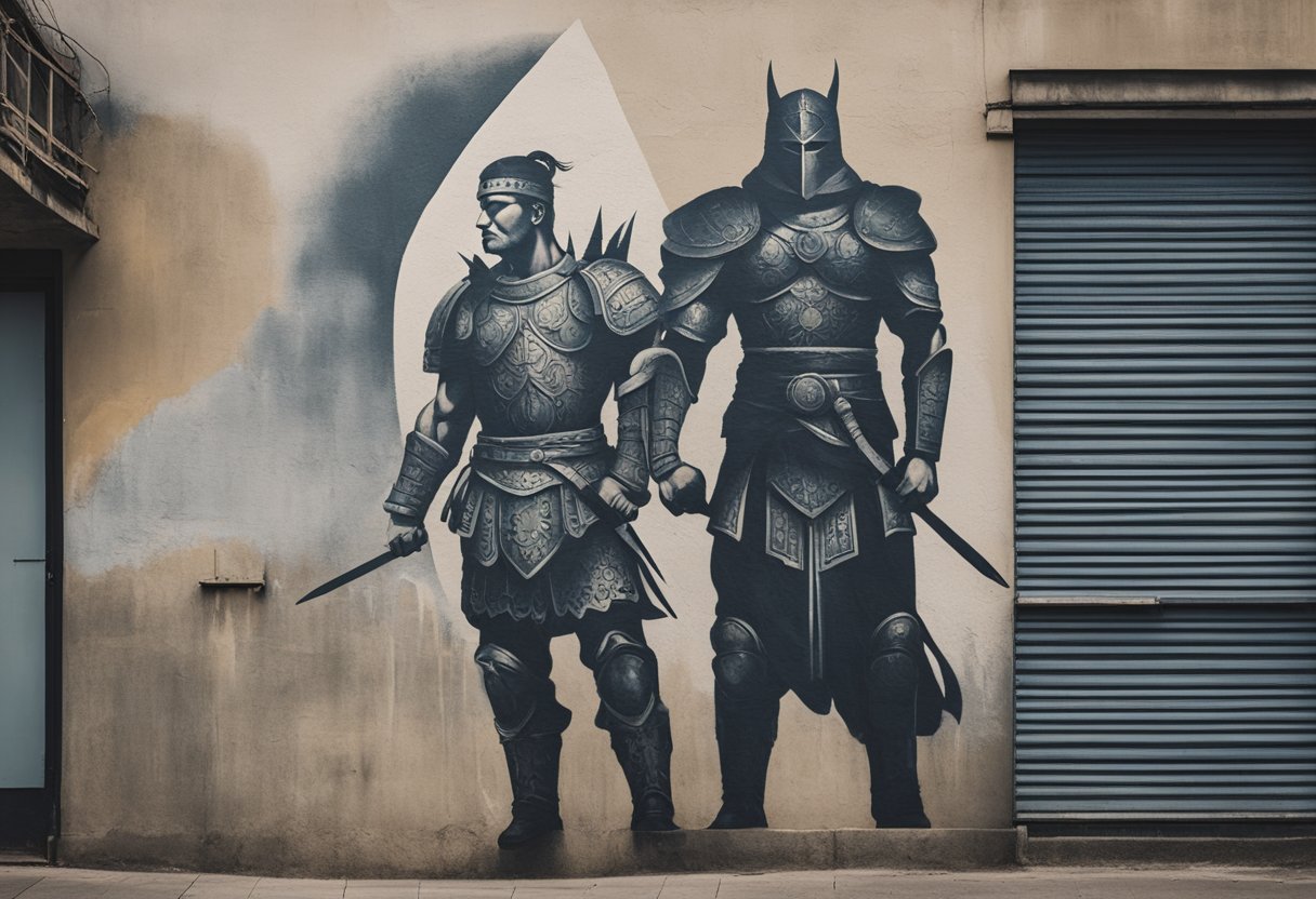 A figure stands tall, facing a daunting opponent. The warrior exudes strength and determination, ready to conquer the fears of dependency