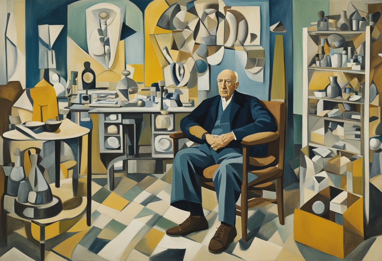 A male cancer warrior sits in a hospital room, surrounded by medical equipment and treatment options. He looks determined, adapting to new limitations