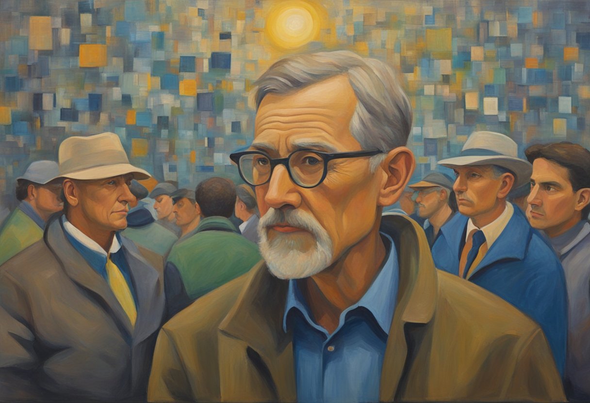 A man listens to others' advice while navigating social interactions as a cancer warrior