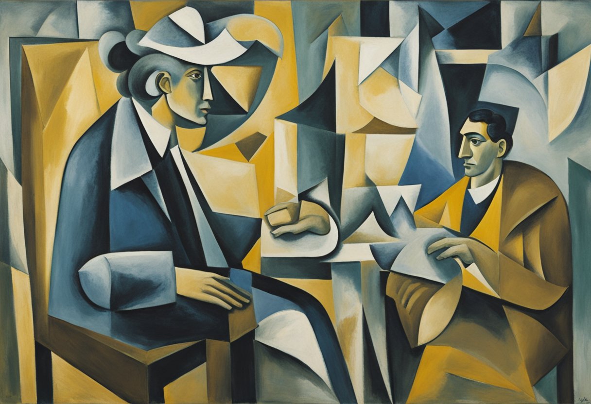 A man confidently connects with professionals, seeking new opportunities