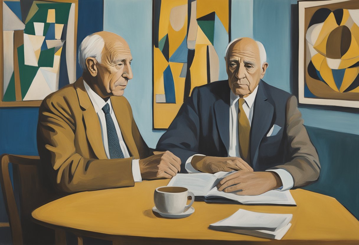 A male cancer warrior meets with a financial planner to discuss government and community resources for post-treatment financial support