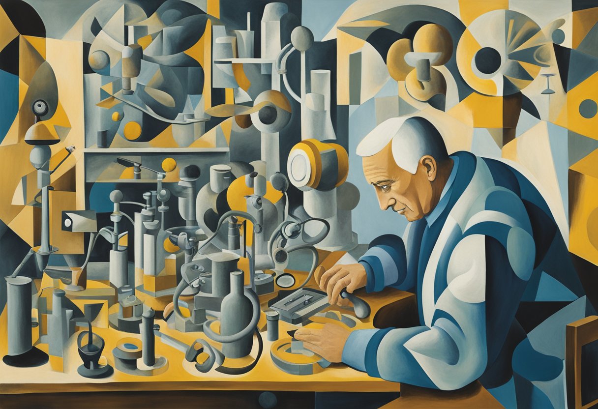 A laboratory with advanced equipment and technology, representing the complex world of cancer research. Embrace new physical realities with a focus on male cancer warriors