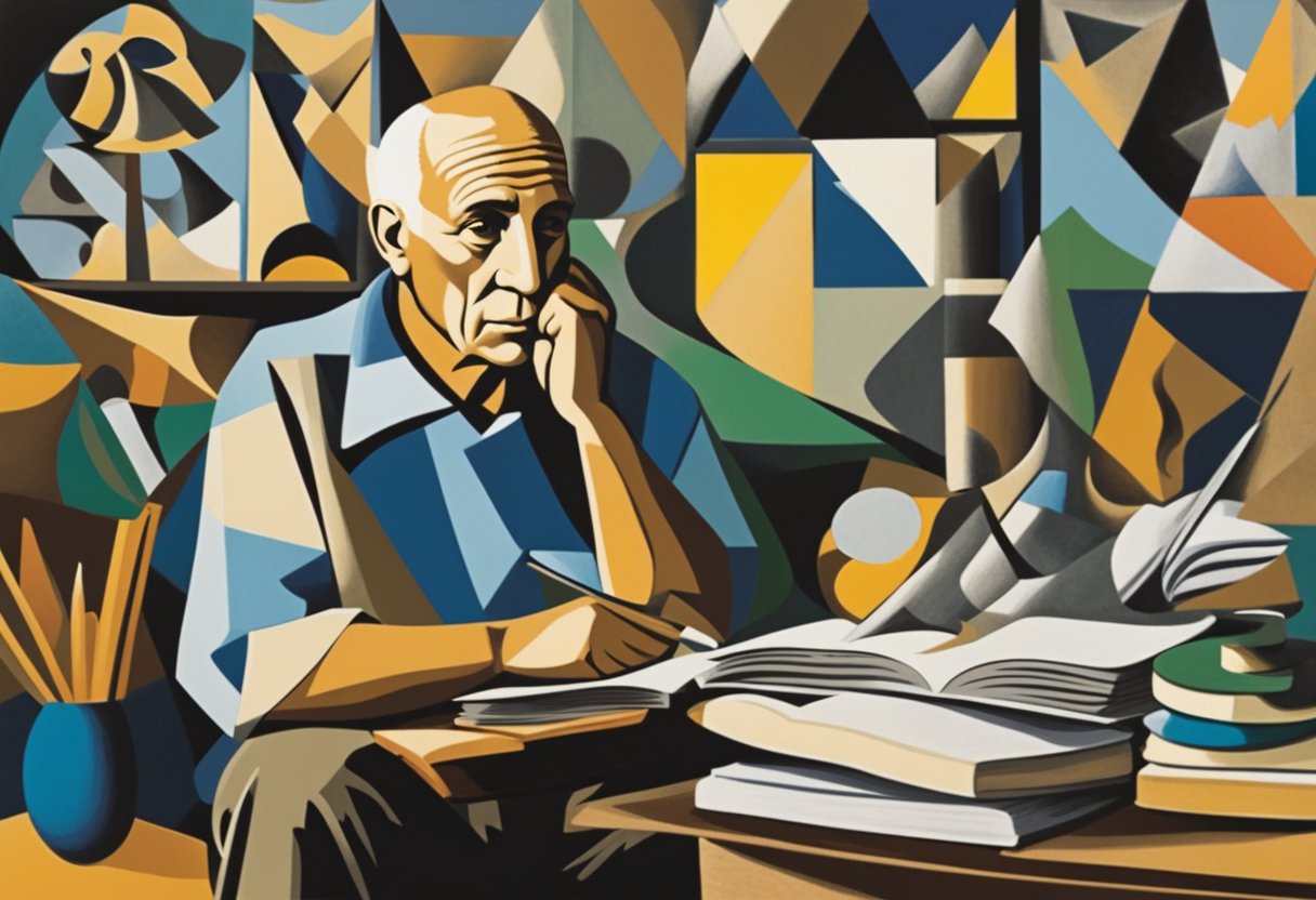 A cancer warrior sits surrounded by educational resources, balancing independence and support while staying informed