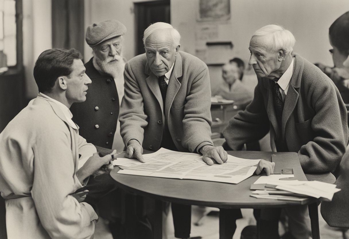 A man confidently discusses treatment options with his medical team, holding a folder of research and asking questions