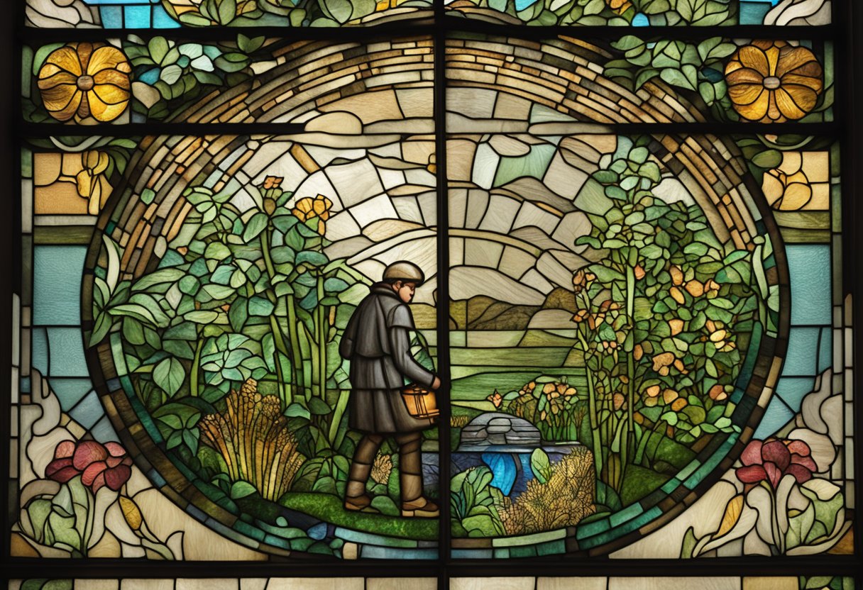 A man tends to a garden of financial growth, symbolizing his battle against cancer