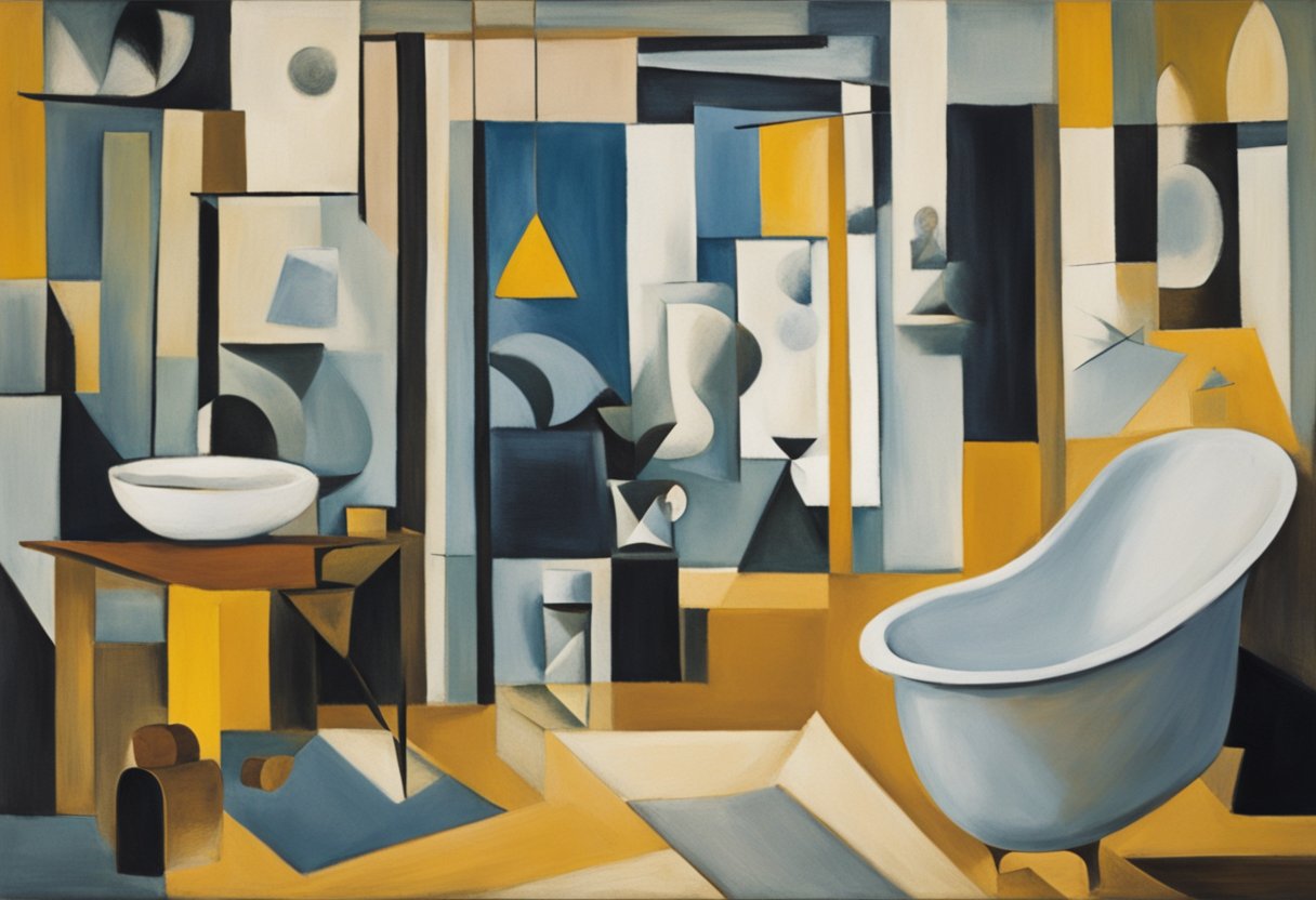 A serene setting with a warm bath, soft music, and comforting aromatherapy. A journal and calming tea nearby for reflection and relaxation