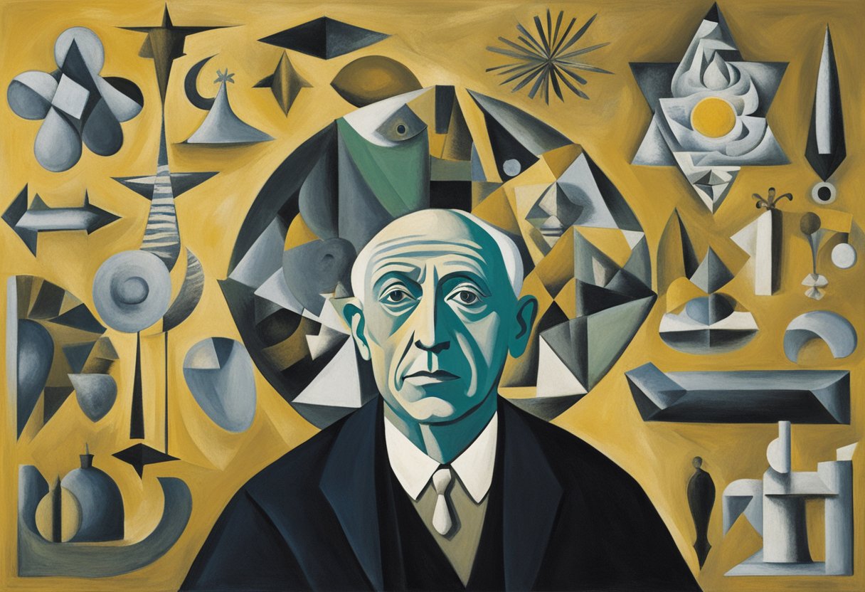 A man battling cancer, surrounded by changing symbols of priorities