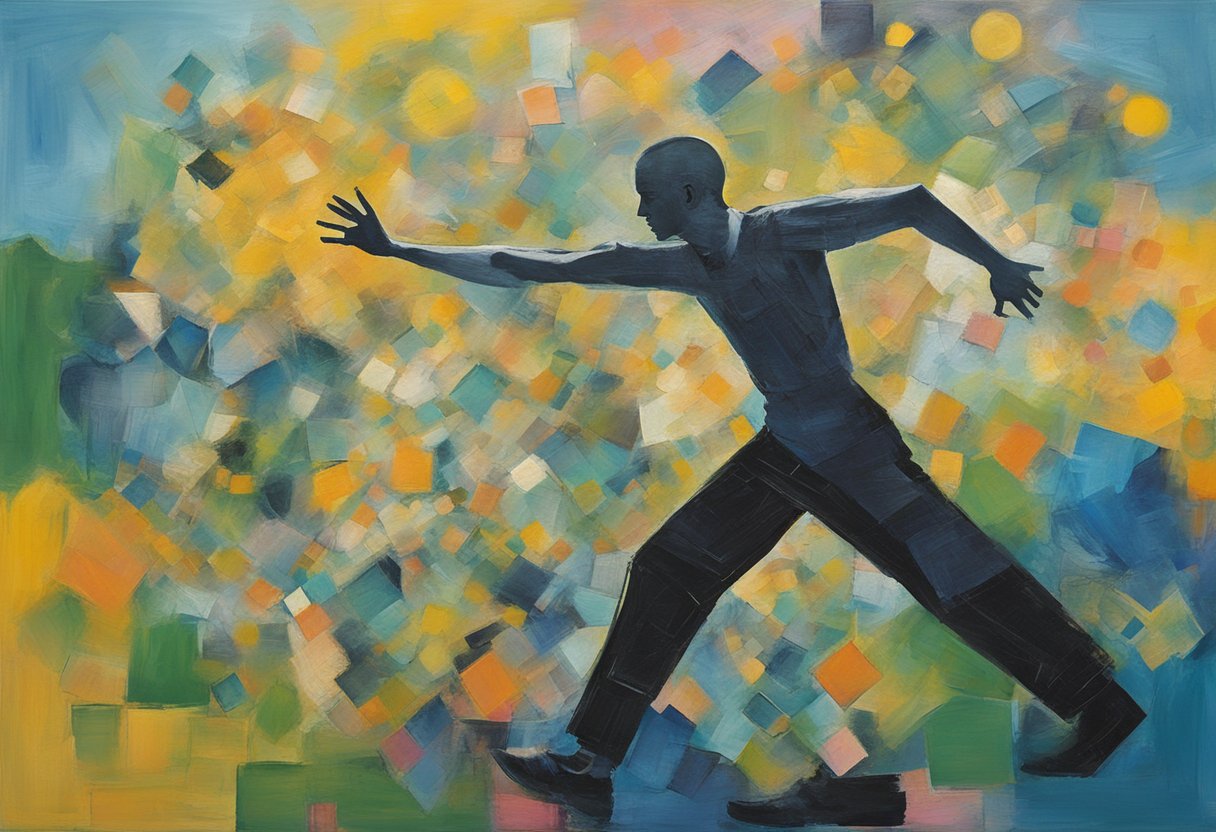 A man engaging in healthy habits like exercise and meditation, showing resilience against cancer