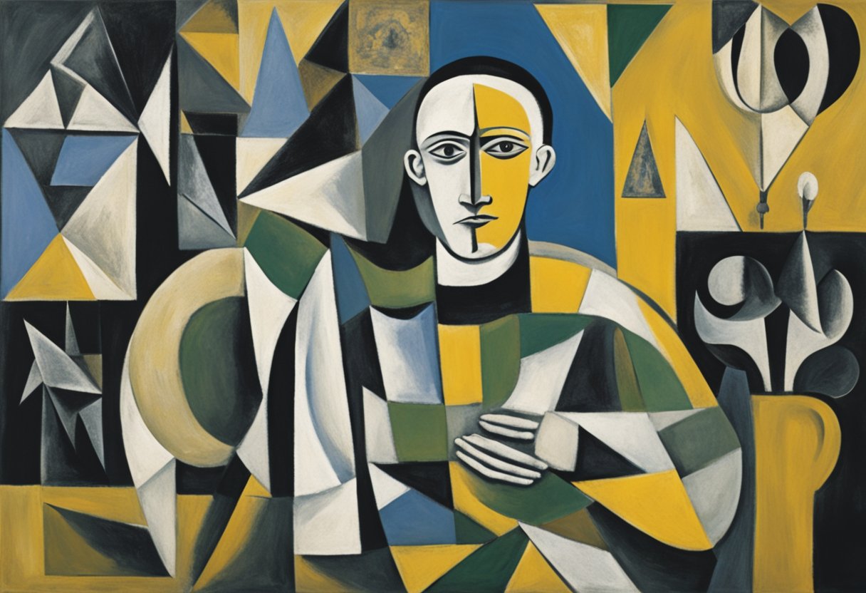 A determined warrior facing cancer with a focused gaze and a strong stance, surrounded by supportive symbols of hope and determination