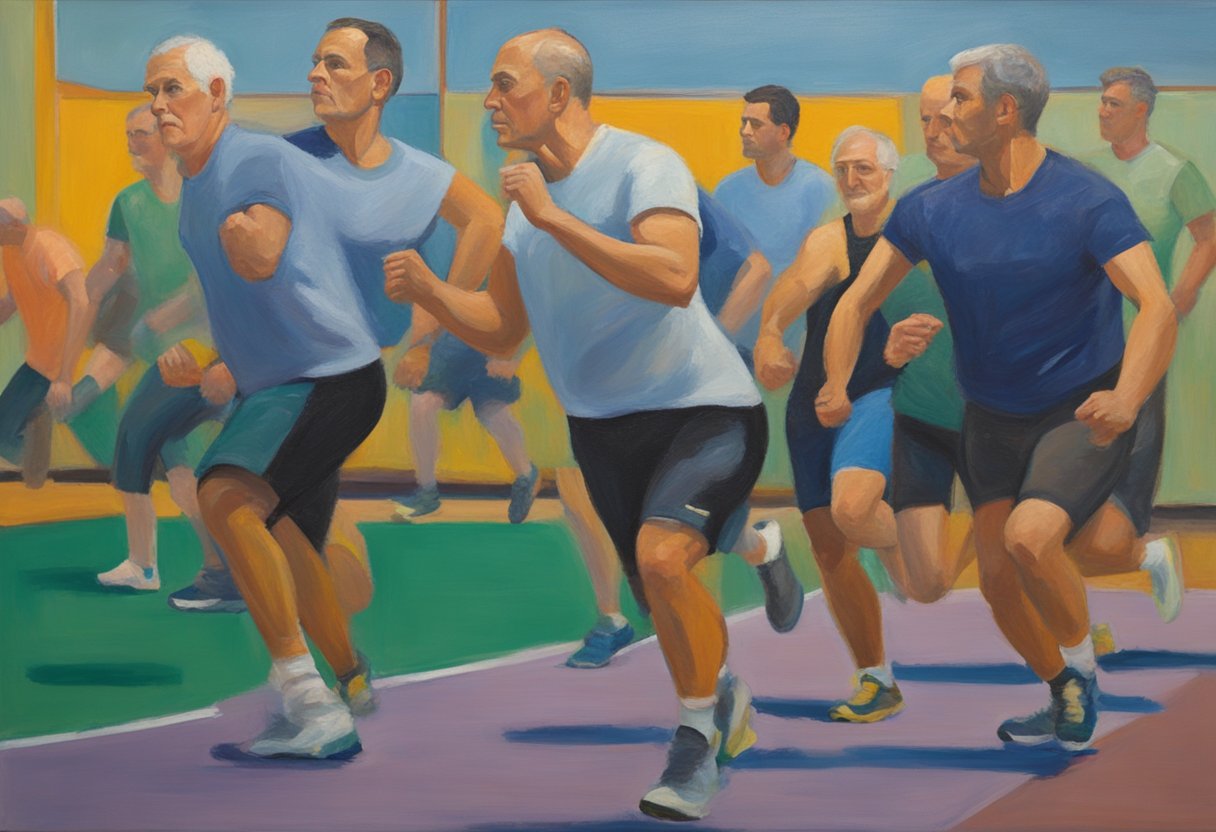 A cancer warrior engages in physical activity, showing determination and strength in his routine