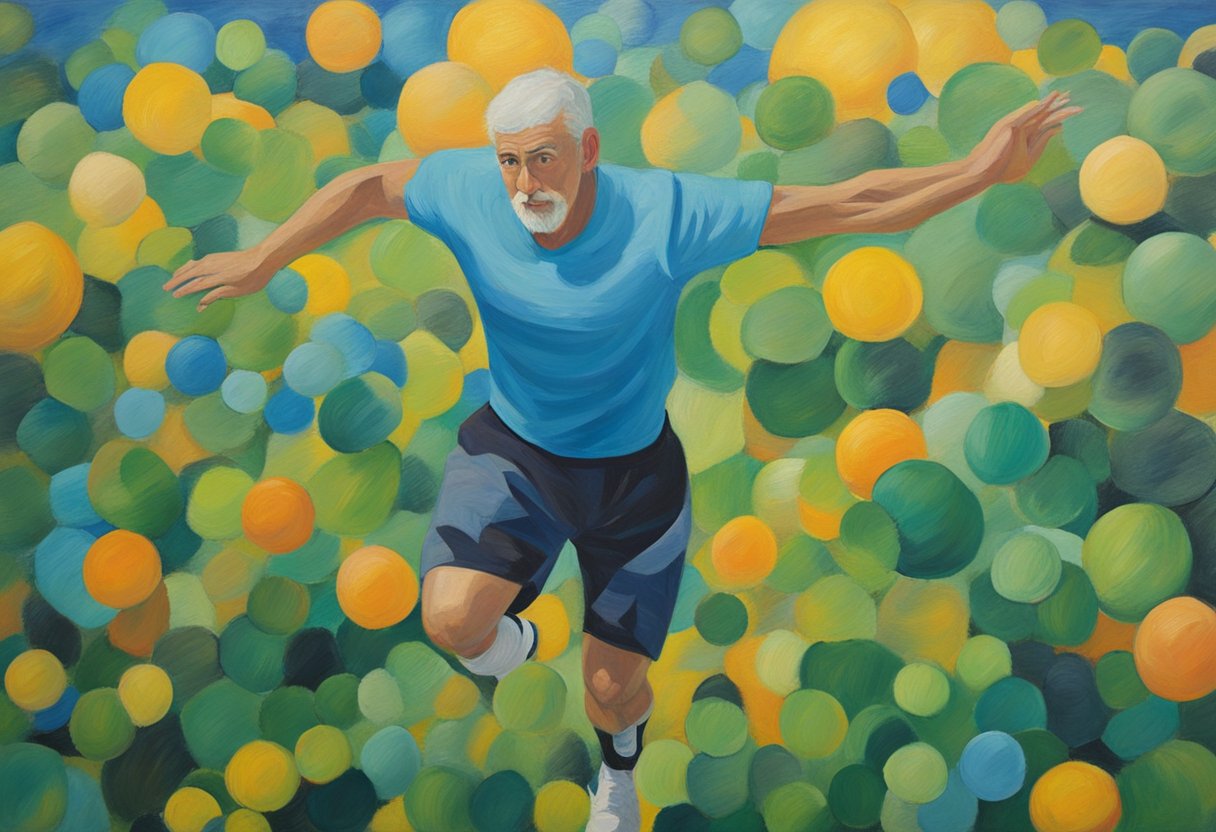 A male cancer warrior engages in physical activity routines, incorporating a holistic approach to cancer care through nutrition and exercise