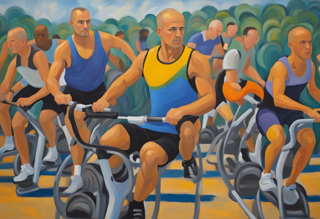 A male cancer warrior conquers mental hurdles during physical activity routines