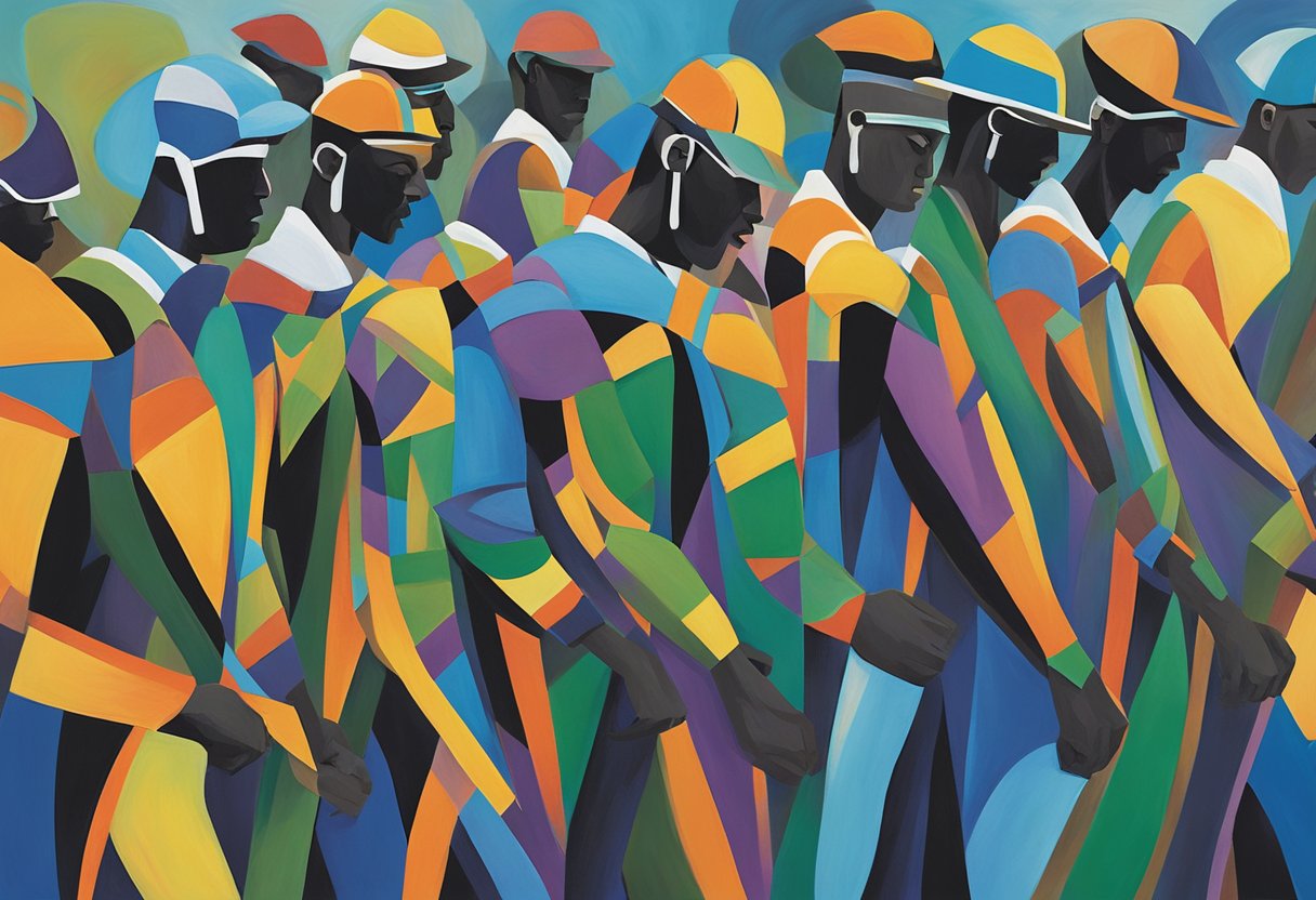 A group of male cancer warriors stand together, showing strength and resilience in their battle against the disease