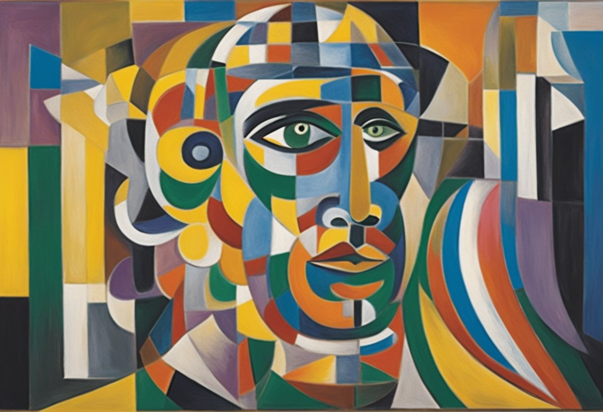 A lone figure stands tall, surrounded by swirling ribbons of vibrant colors, symbolizing renewal and strength in the face of cancer