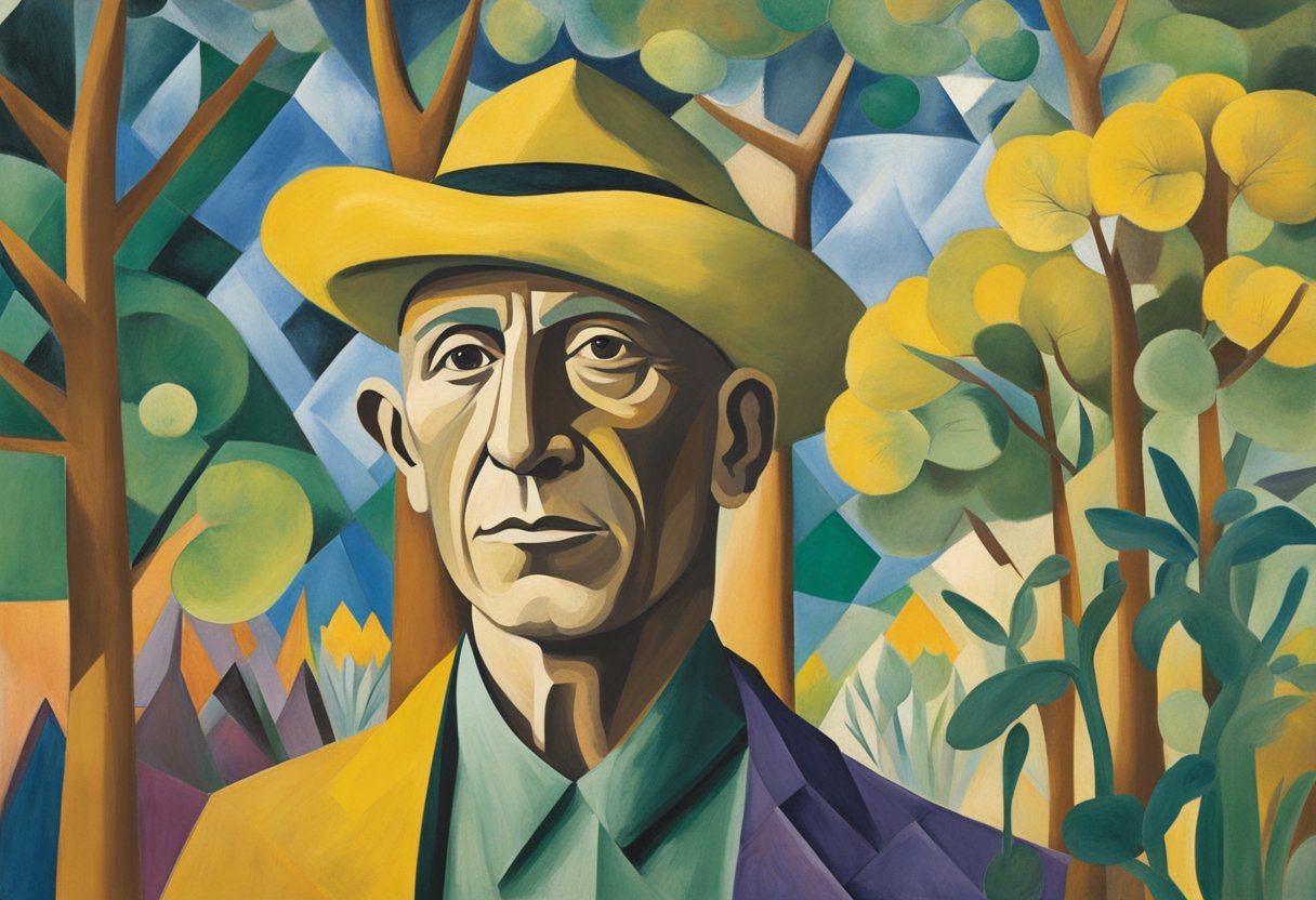 A male cancer survivor standing tall and proud, surrounded by vibrant nature, symbolizing restoration and confidence